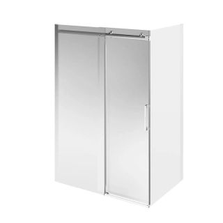 Душевая дверь Kerama Marazzi Cristallo CT.140.1/2.SD.BN 140 см с функцией soft close стекло прозрачное профиль никель брашированный